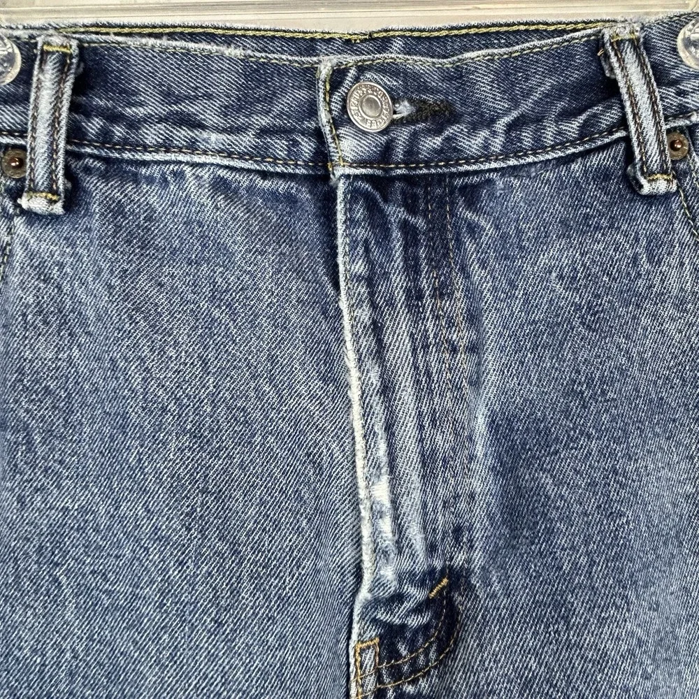 Vintage 90s Levis 517 Faded Stone Wash Boot Cut Distressed Jeans 34x34 Read